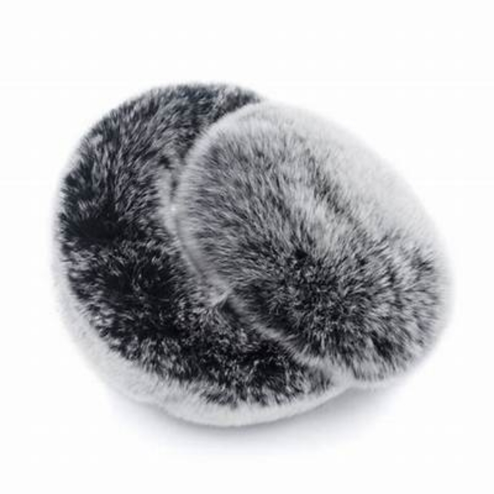 Surell Faux Fur Earmuff with Halo Band in Black Frost - Picture 3 of 4